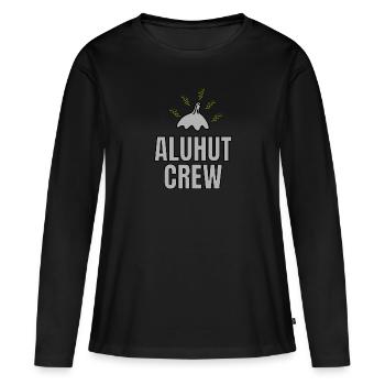 Aluhut Crew Team Verschwörungstheorie paranoid - Frauen Premium Bio Langarmshirt - Schwarz - Vorne - Julia (174cm)