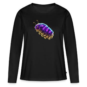 Tardigrades, Espace, Tardigrade Cosmos en détresse - T-shirt manches longues Premium bio Femme - noir - Devant - Julia (174cm)