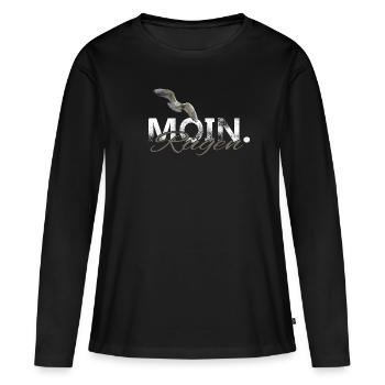 Insel Rügen - Frauen Premium Bio Langarmshirt - Schwarz - Vorne - Julia (174cm)