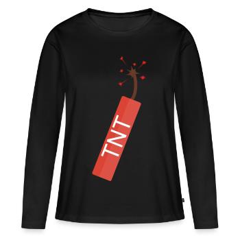 TNT Dynamit Stange - Frauen Premium Bio Langarmshirt - Schwarz - Vorne - Julia (174cm)