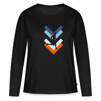 Lauf - Women's Premium Organic Long Sleeve Shirt - black - Front - Julia (174cm)