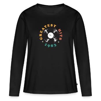 Greatest Hits de 1983 - T-shirt manches longues Premium bio Femme - noir - Devant - Julia (174cm)