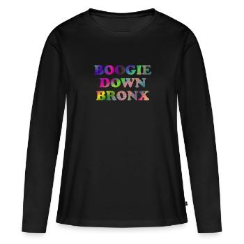 Boogie Down Bronx - T-shirt manches longues Premium bio Femme - noir - Devant - Julia (174cm)