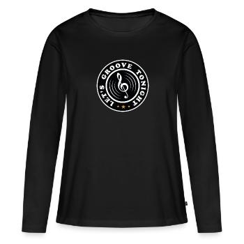 Groove ce soir - T-shirt manches longues Premium bio Femme - noir - Devant - Julia (174cm)