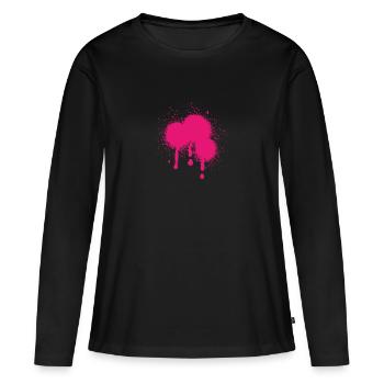 Graffiti Spray drip - Frauen Premium Bio Langarmshirt - Schwarz - Vorne - Julia (174cm)
