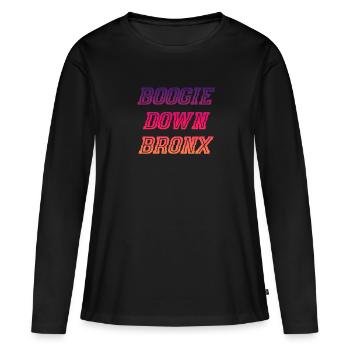 Boogie Down Bronx - T-shirt manches longues Premium bio Femme - noir - Devant - Julia (174cm)