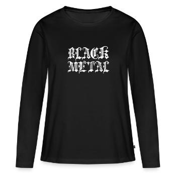 Black Metal Vintage - T-shirt manches longues Premium bio Femme - noir - Devant - Julia (174cm)