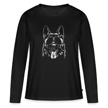 GERMAN SHEPHERD - GERMAN SHEPHERD cool - Women's Premium Organic Long Sleeve Shirt - black - Front - Julia (174cm)