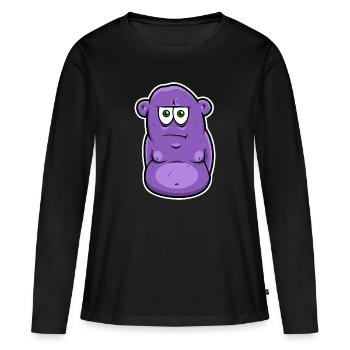 Ernstes Monster - Frauen Premium Bio Langarmshirt - Schwarz - Vorne - Julia (174cm)