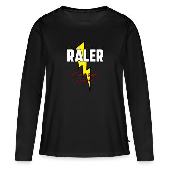 Râler c’est mon super pouvoir - T-shirt manches longues Premium bio Femme - noir - Devant - Julia (174cm)