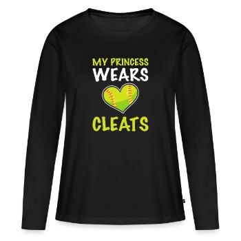Softball Joueurs de softball - T-shirt manches longues Premium bio Femme - noir - Devant - Julia (174cm)