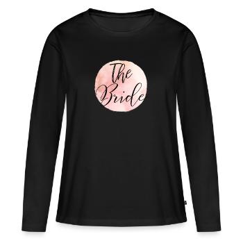 La mariée - T-shirt manches longues Premium bio Femme - noir - Devant - Julia (174cm)