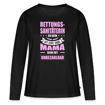 Rettungssanitäterin Zu Sein Eine Ehre Mama Sani - Frauen Premium Bio Langarmshirt - Schwarz - Vorne - Julia (174cm)