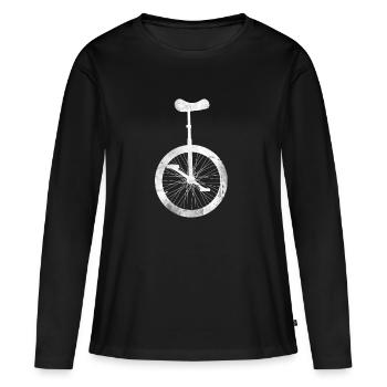 Monocycle monocycle monocycle cadeau - T-shirt manches longues Premium bio Femme - noir - Devant - Julia (174cm)