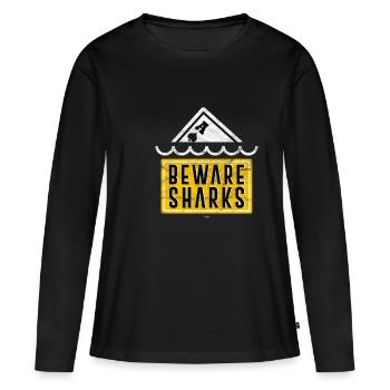 COOL POKERSHIRT ROYAL FLUSH POKER HAI POISON - T-shirt manches longues Premium bio Femme - noir - Devant - Julia (174cm)