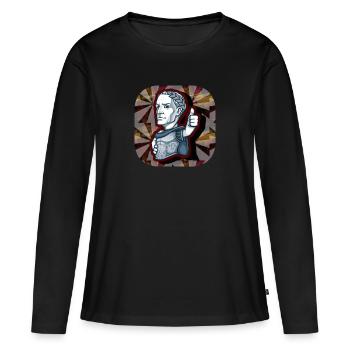 Römer/Rom/Italien - Frauen Premium Bio Langarmshirt - Schwarz - Vorne - Julia (174cm)