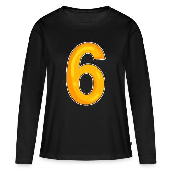 Numéro 6 Numéro - T-shirt manches longues Premium bio Femme - noir - Devant - Julia (174cm)