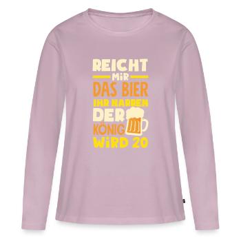 Lustiges Geschenk Zum 20. Geburtstag - Frauen Premium Bio Langarmshirt - Altrosa - Vorne - Julia (174cm)
