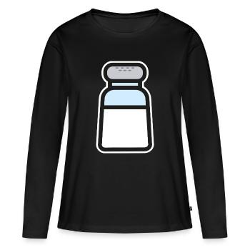 sel - T-shirt manches longues Premium bio Femme - noir - Devant - Julia (174cm)