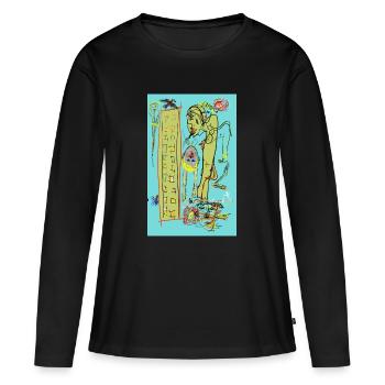 Secret whore Echoes - Women's Premium Organic Long Sleeve Shirt - black - Front - Julia (174cm)