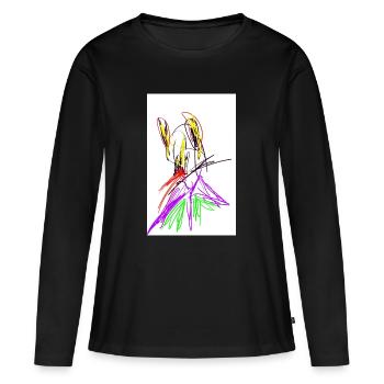 Secret Gentleman - Women's Premium Organic Long Sleeve Shirt - black - Front - Julia (174cm)