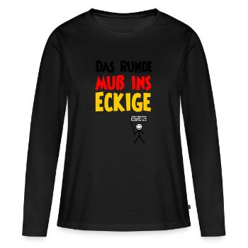 Le tour doit être sur le carré, football, Allemagne - T-shirt manches longues Premium bio Femme - noir - Devant - Julia (174cm)