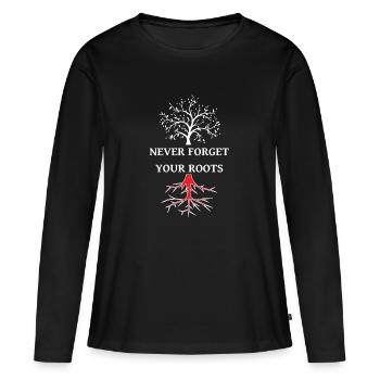 Turkish Roots racines turques - T-shirt manches longues Premium bio Femme - noir - Devant - Julia (174cm)