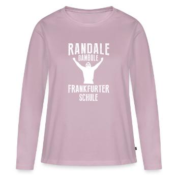 Randale Bambule Frankfurter Schule Hessen ffm 069 - Women's Premium Organic Long Sleeve Shirt - dusky pink - Front - Julia (174cm)