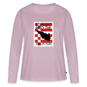 Bremen Flagge Bremer Fahne - Frauen Premium Bio Langarmshirt - Altrosa - Vorne - Julia (174cm)