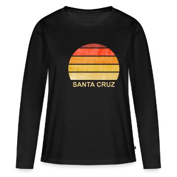 Santa Cruz Retro - T-shirt manches longues Premium bio Femme - noir - Devant - Julia (174cm)