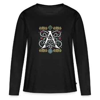 A - T-shirt manches longues Premium bio Femme - noir - Devant - Julia (174cm)