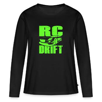RC - dérive - T-shirt manches longues Premium bio Femme - noir - Devant - Julia (174cm)