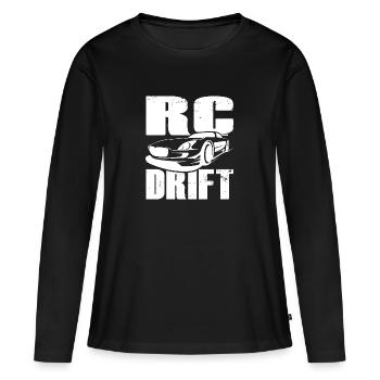 RC - dérive - T-shirt manches longues Premium bio Femme - noir - Devant - Julia (174cm)