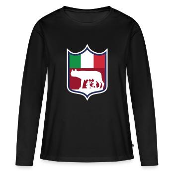 Rome - T-shirt manches longues Premium bio Femme - noir - Devant - Julia (174cm)