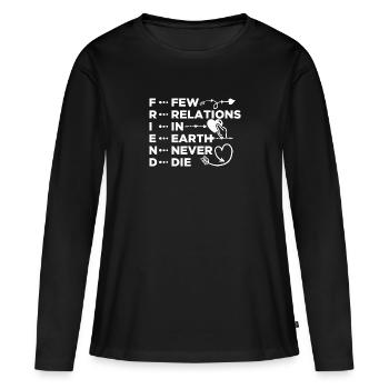Complices Couple Couples Couple Meilleurs Amis - T-shirt manches longues Premium bio Femme - noir - Devant - Julia (174cm)