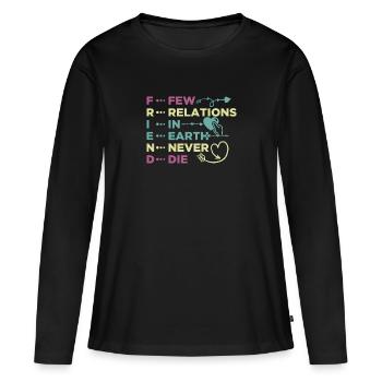 Complices Couple Couples Couple Meilleurs Amis - T-shirt manches longues Premium bio Femme - noir - Devant - Julia (174cm)