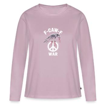 Guerre FCAWF - T-shirt manches longues Premium bio Femme - rose poudré - Devant - Julia (174cm)