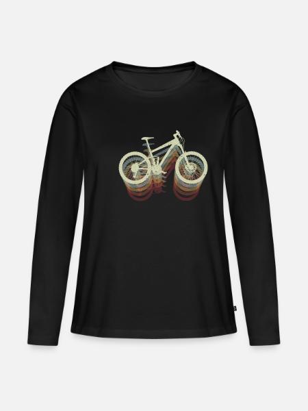 MTB Geschenk Kinder Fahrrad Mountainbike Downhill - Frauen Premium Bio Langarmshirt - Schwarz