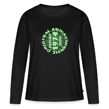 Hobby 1974 - T-shirt manches longues Premium bio Femme - noir - Devant - Julia (174cm)