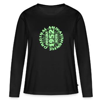 1952 - Women's Premium Organic Long Sleeve Shirt - black - Front - Julia (174cm)
