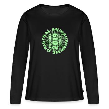 Freizeit 2019 - Frauen Premium Bio Langarmshirt - Schwarz - Vorne - Julia (174cm)