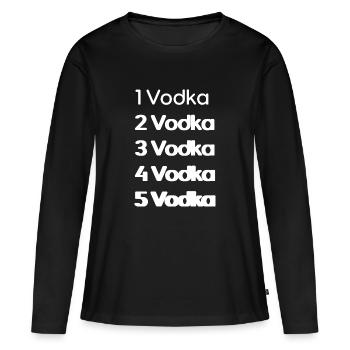 Vodka - Frauen Premium Bio Langarmshirt - Schwarz - Vorne - Julia (174cm)