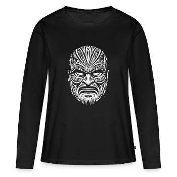 Maori - T-shirt manches longues Premium bio Femme - noir - Devant - Julia (174cm)