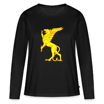 Vogel Greif - Frauen Premium Bio Langarmshirt - Schwarz - Vorne - Julia (174cm)