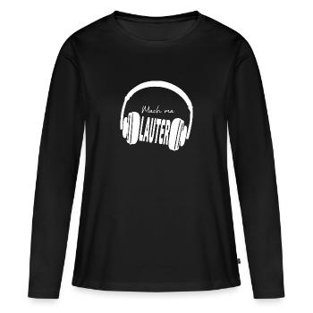 Allumez tous les écouteurs - à l’obscurité - T-shirt manches longues Premium bio Femme - noir - Devant - Julia (174cm)