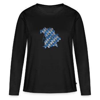 Bayern - Frauen Premium Bio Langarmshirt - Schwarz - Vorne - Julia (174cm)