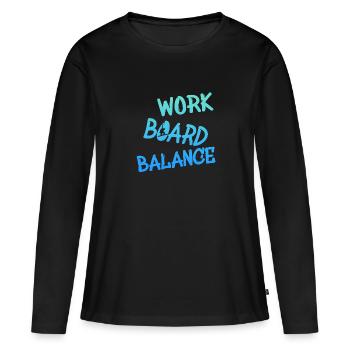 snowboarding - Frauen Premium Bio Langarmshirt - Schwarz - Vorne - Julia (174cm)