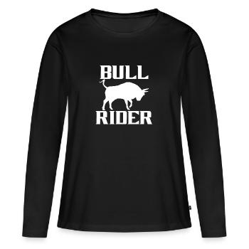 Bull Rider Hotwife Cuckold Beta Girls Night Out - T-shirt manches longues Premium bio Femme - noir - Devant - Julia (174cm)