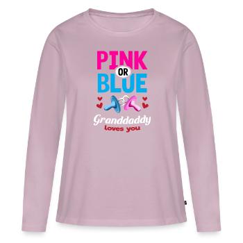Pink or Blue Granddaddy Loves You Gender Reveal - Women's Premium Organic Long Sleeve Shirt - dusky pink - Front - Julia (174cm)