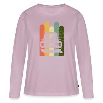 Voiture particulière Suède voiture 1958 bosse PV 54 - T-shirt manches longues Premium bio Femme - rose poudré - Devant - Julia (174cm)